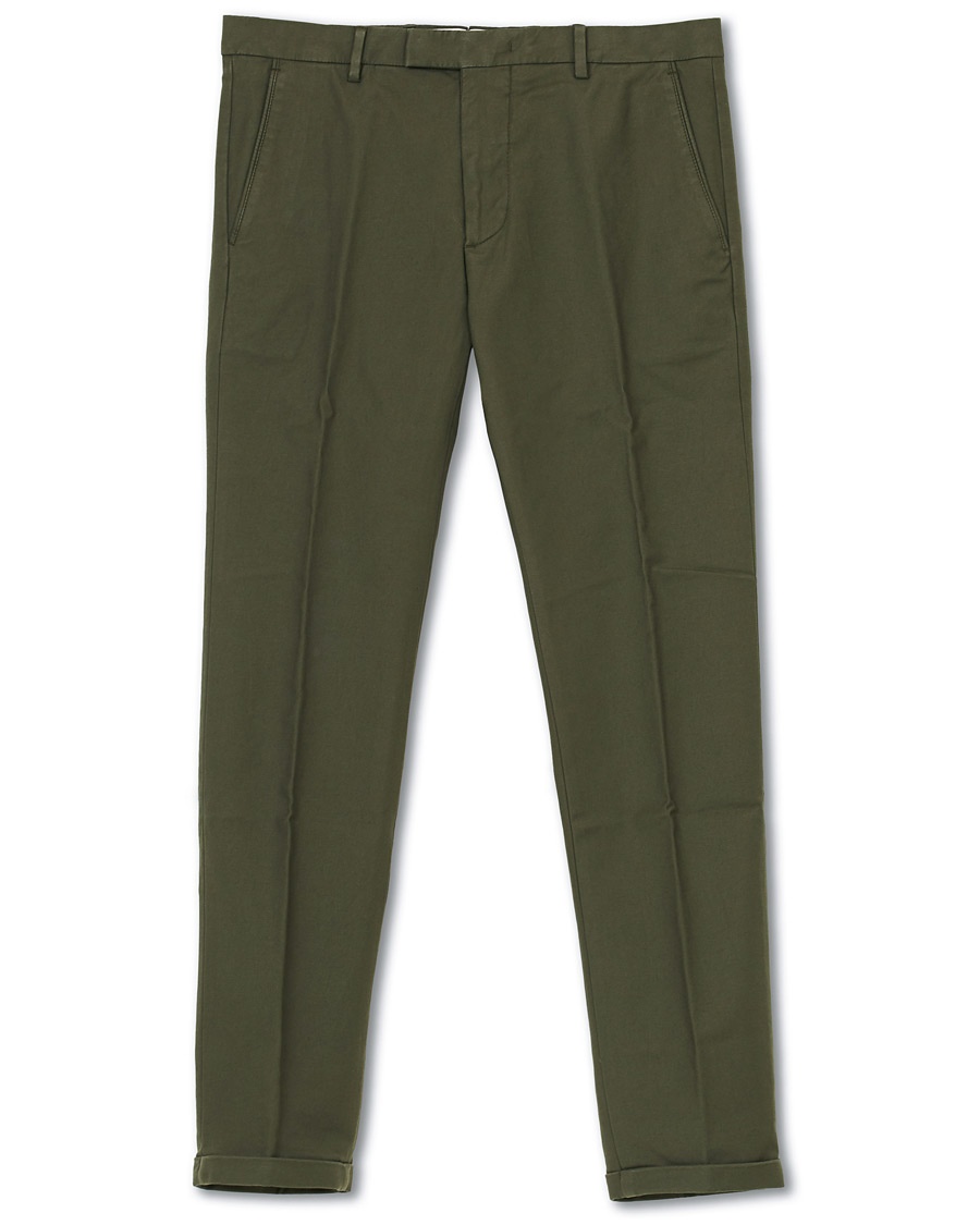 NN07 Scott Regular Fit Stretch Trousers Army Green – Verde