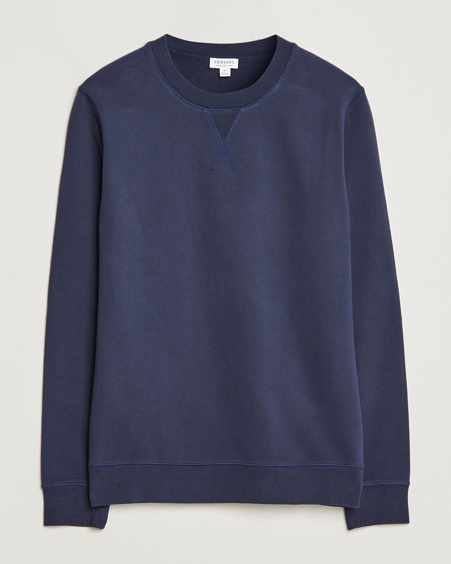 Sunspel Loopback Sweatshirt Navy – Blu