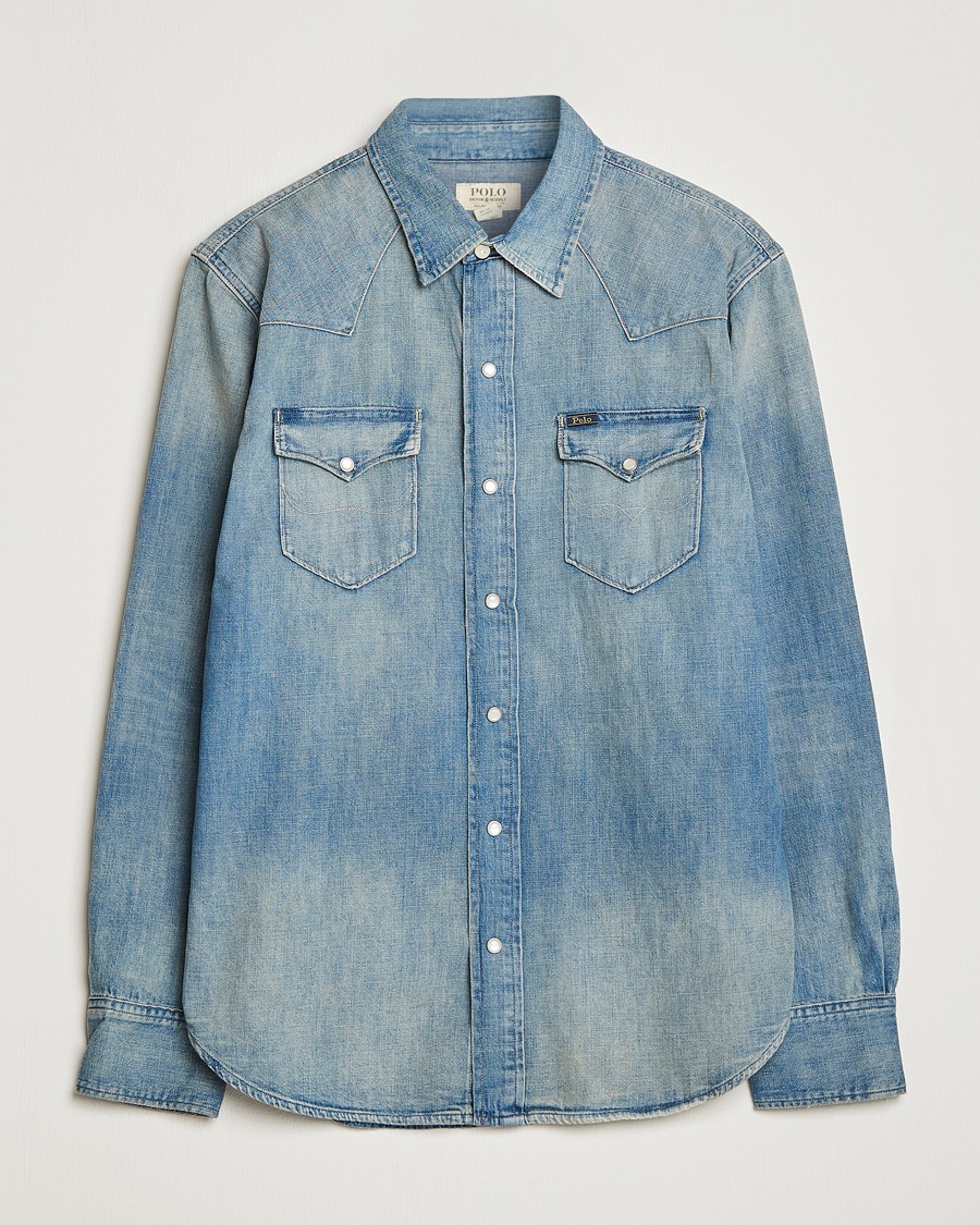 Polo Ralph Lauren Icon Wester Denim Shirt Light Blue – Blu