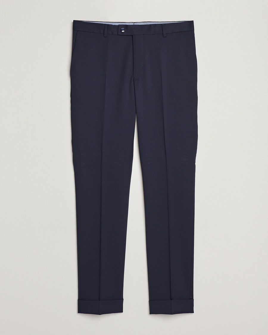 Morris Prestige Wool Suit Trousers Navy – Blu