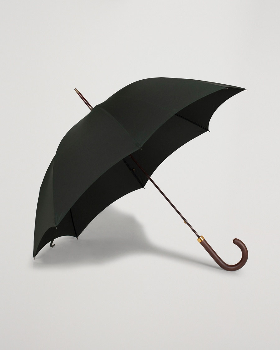 Fox Umbrellas Polished Hardwood Umbrella Racing Green – Verde