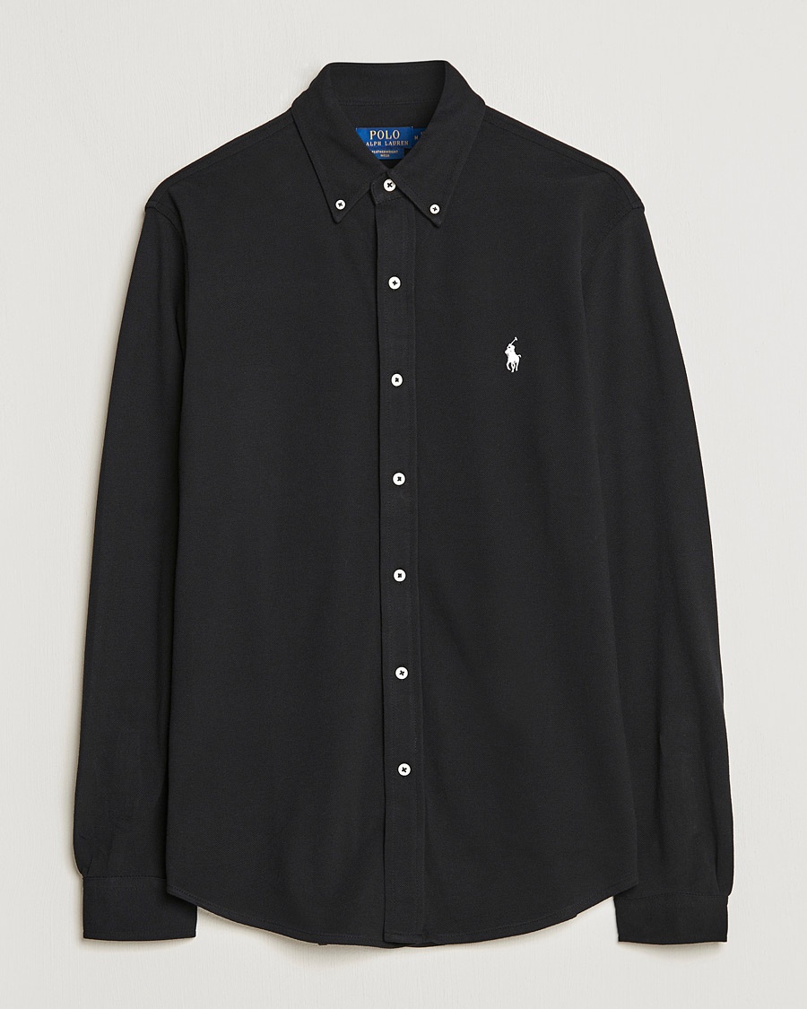 Polo Ralph Lauren Featherweight Mesh Shirt Polo Black – Nero
