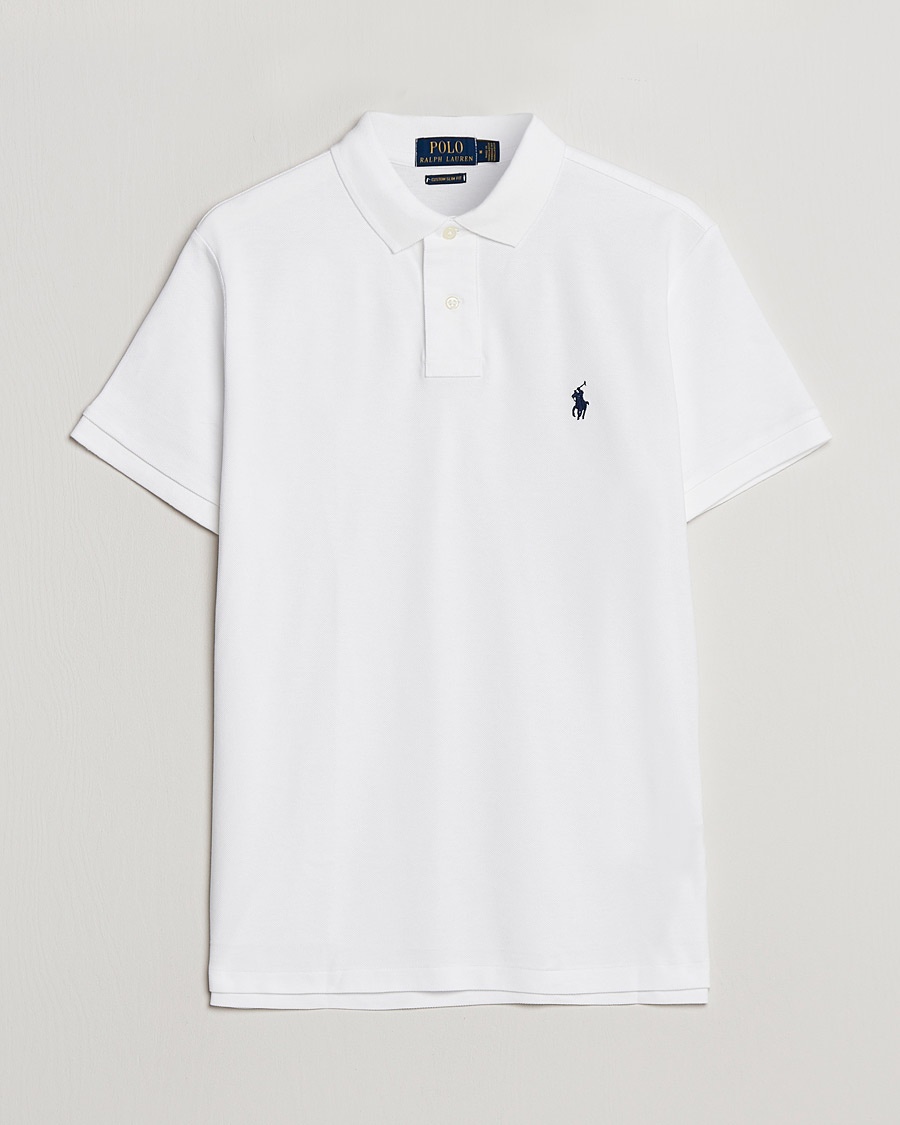 Polo Ralph Lauren Custom Slim Fit Polo White – Bianco