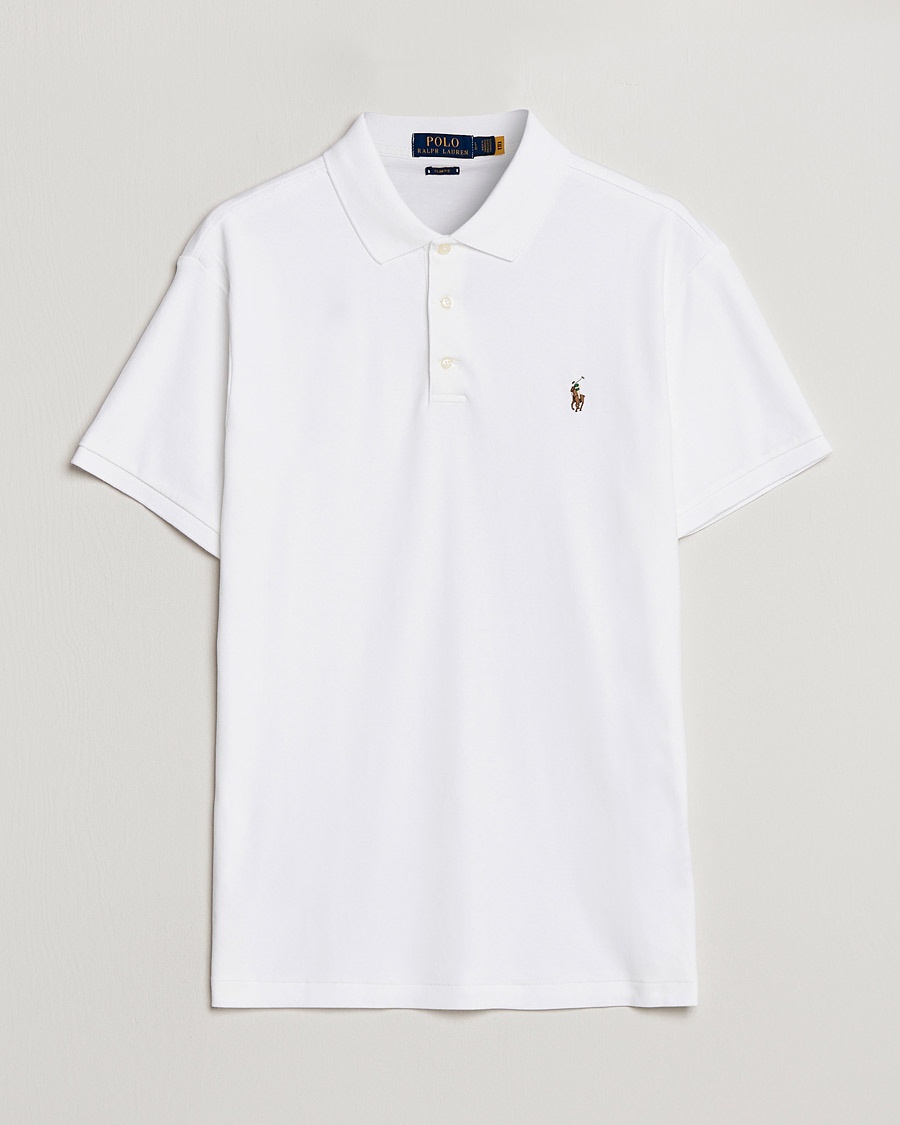 Polo Ralph Lauren Slim Fit Pima Cotton Polo White – Bianco