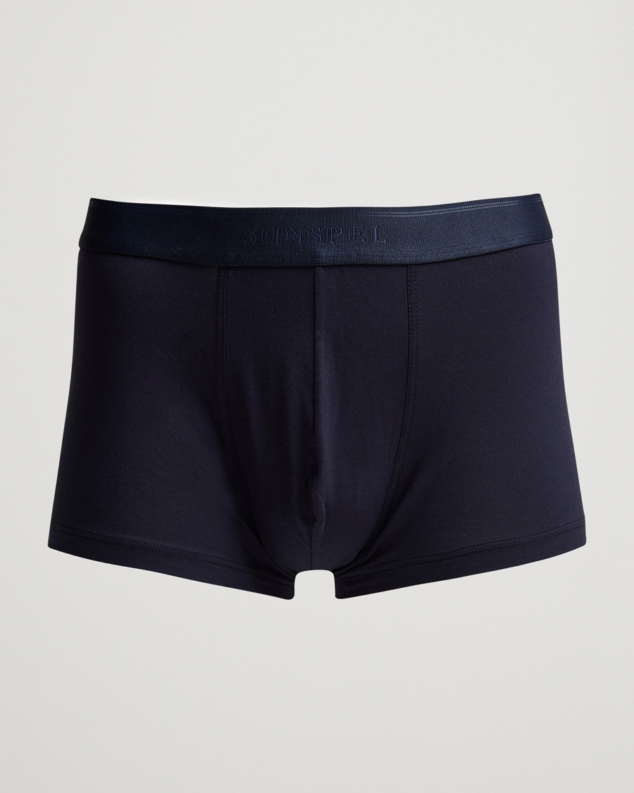 Sunspel Cotton Stretch Trunk Navy – Blu