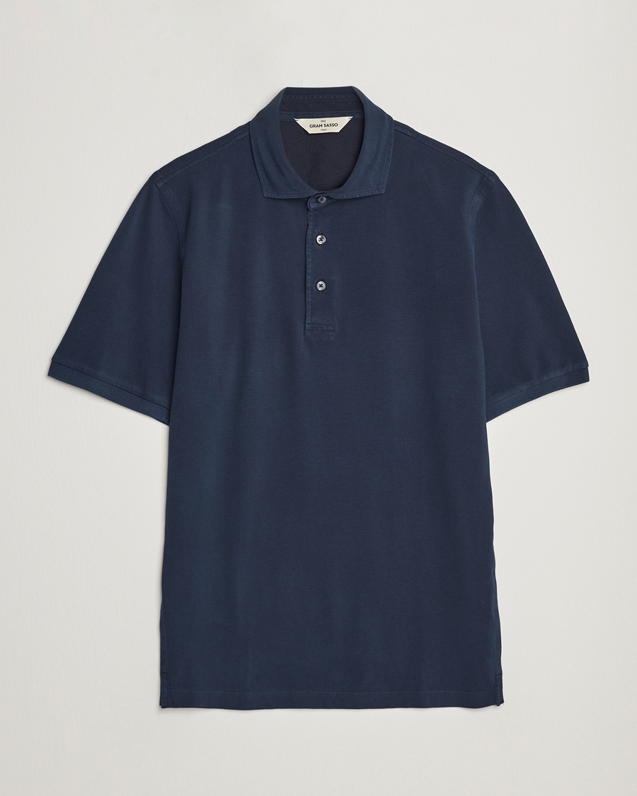 Gran Sasso Washed Polo Navy – Blu
