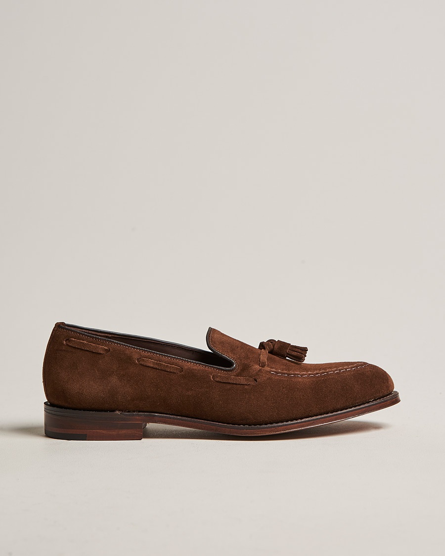 Loake 1880 Russell Tassel Loafer Polo Oiled Suede – Marrone