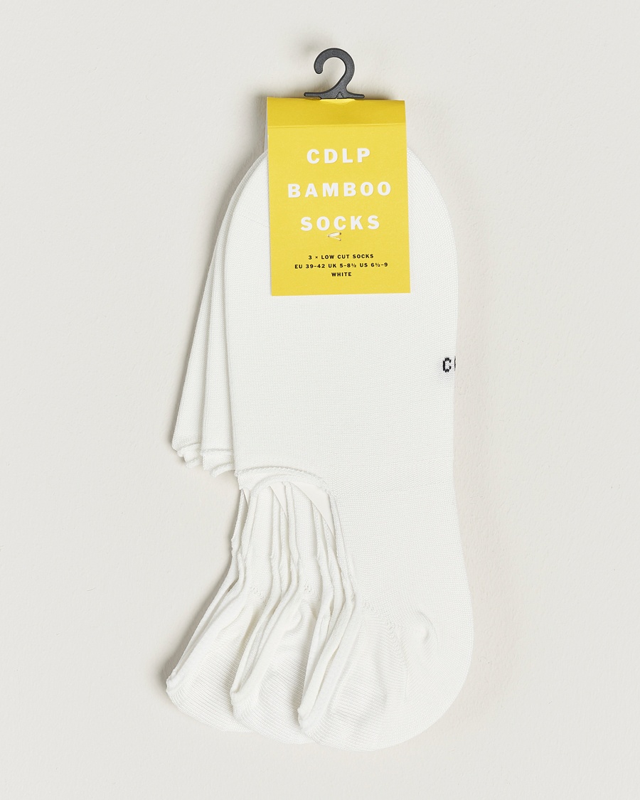 CDLP 3-Pack No Show Socks White – Bianco
