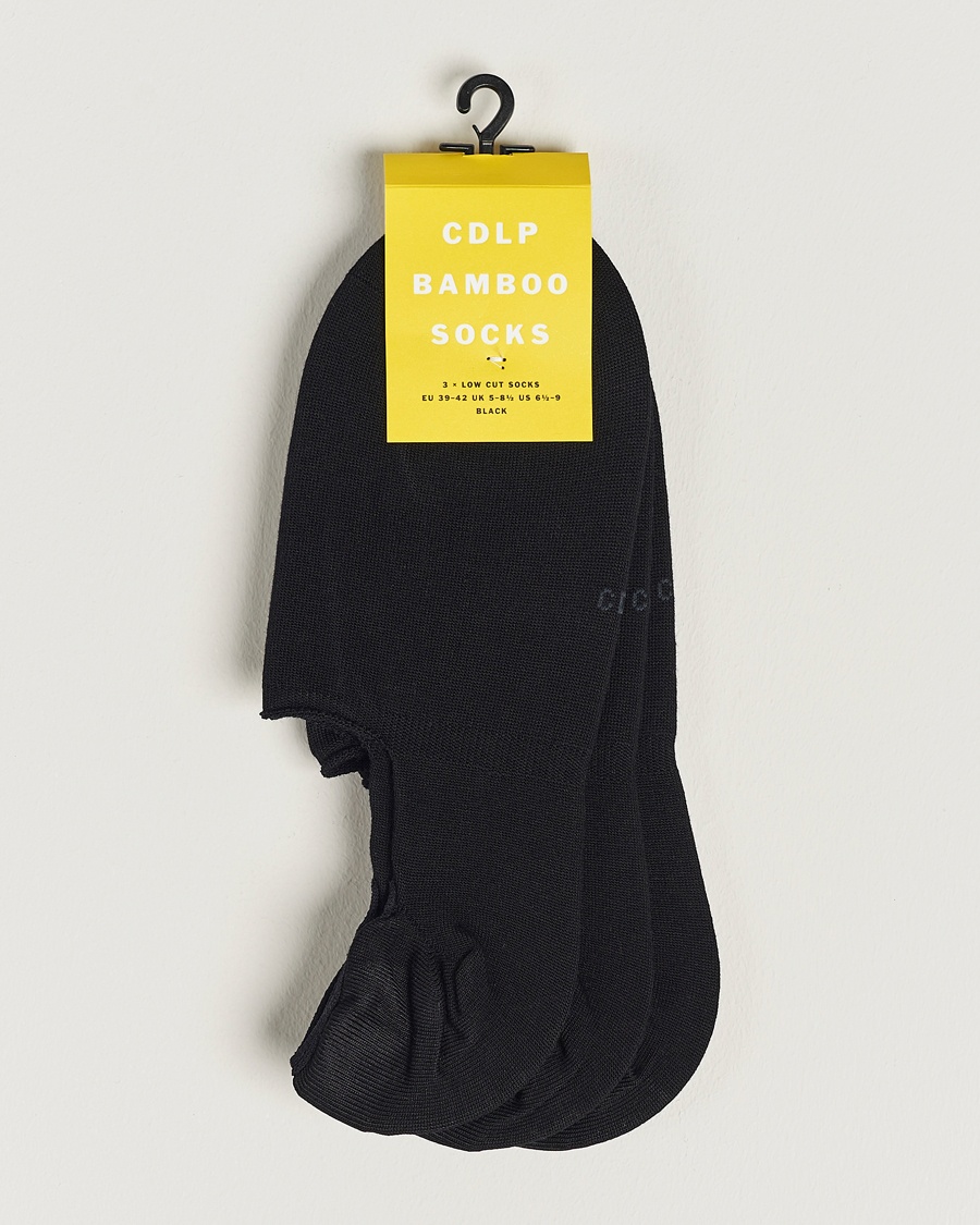CDLP 3-Pack No Show Socks Black – Nero
