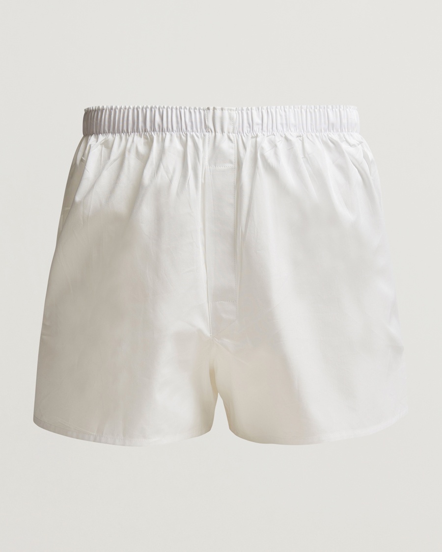 Sunspel Classic Woven Cotton Boxer Shorts White – Bianco