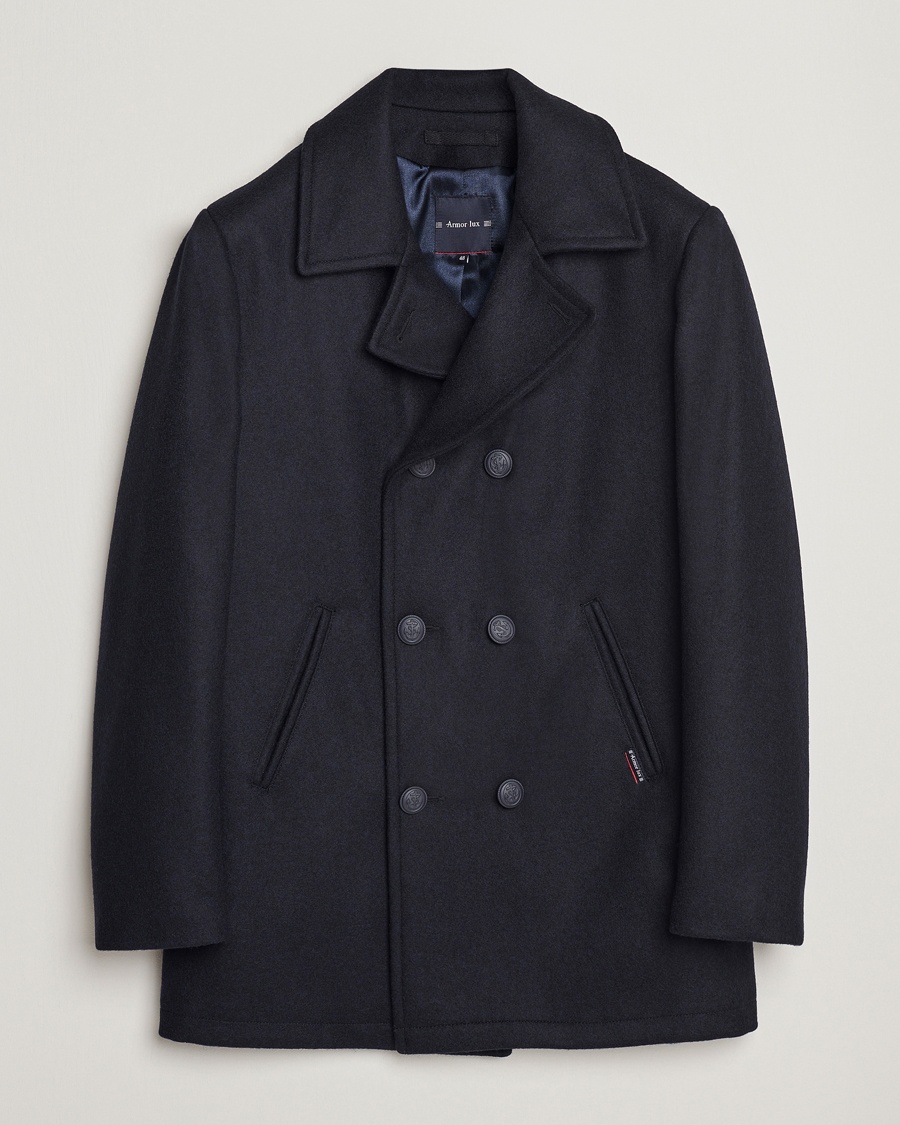 Armor-lux Kermor Wool Peacoat Navy – Blu