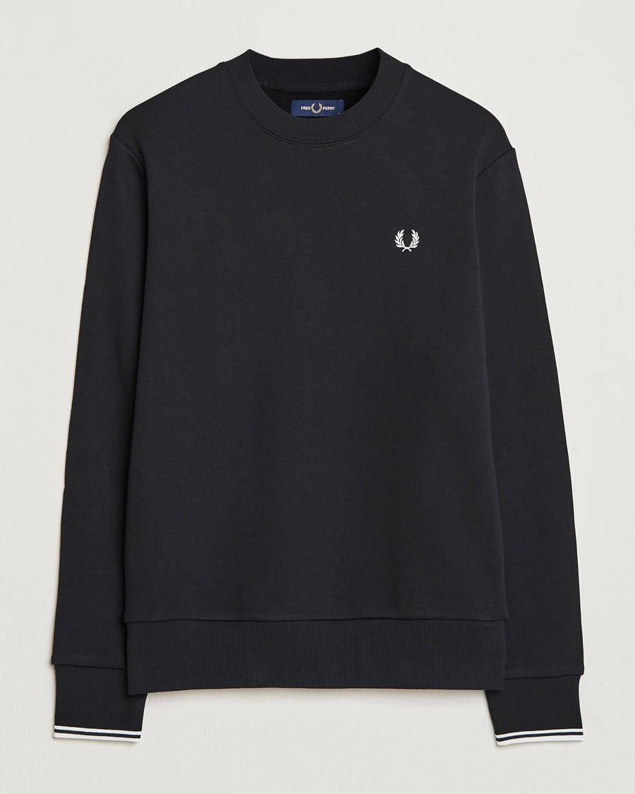 Fred Perry Crew Neck Sweatshirt Black – Nero
