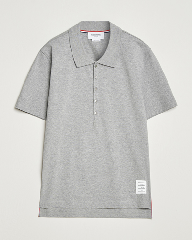 Thom Browne Relaxed Fit Polo Light Grey – Grigio