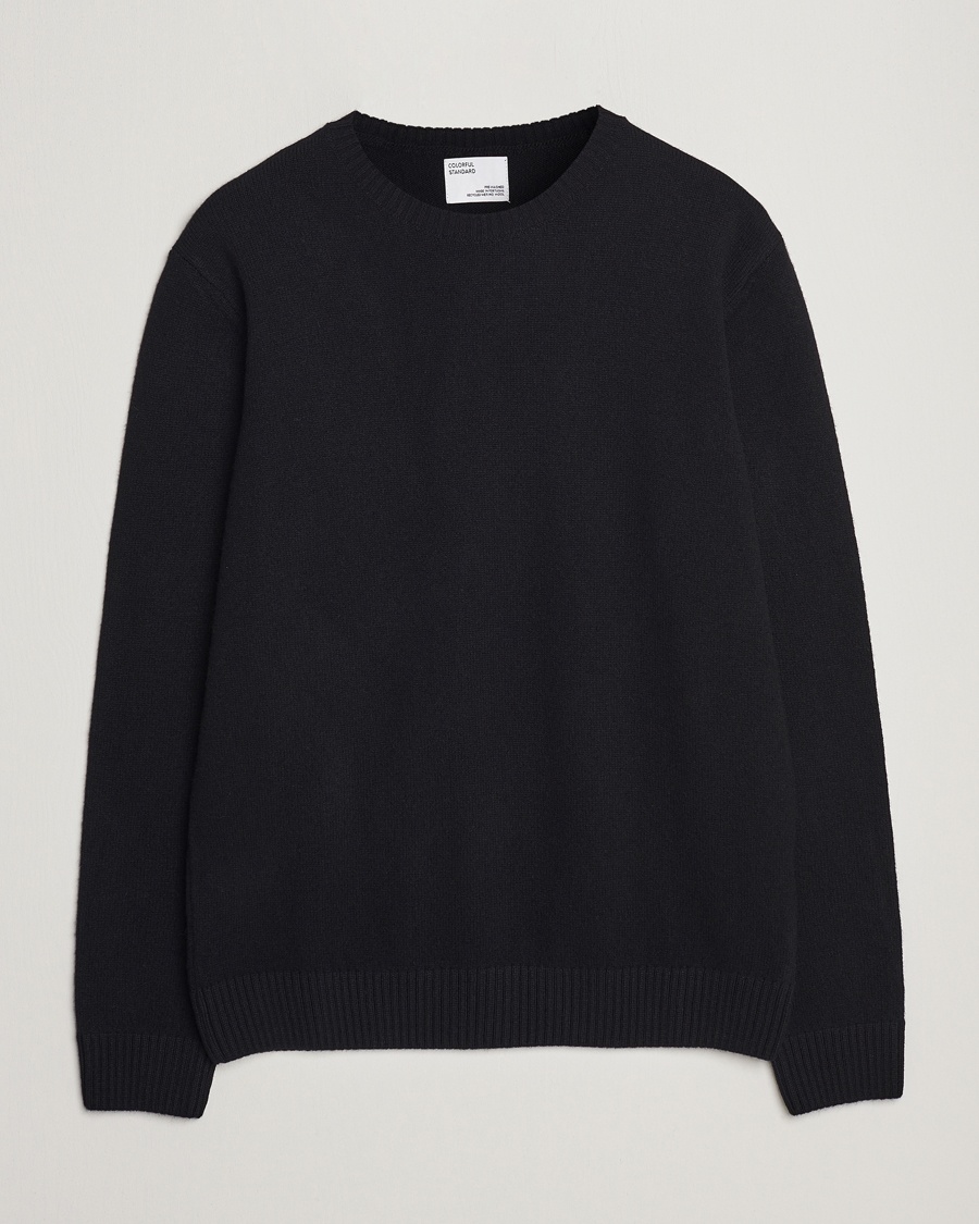 Colorful Standard Classic Merino Wool Crew Neck Deep Black – Nero