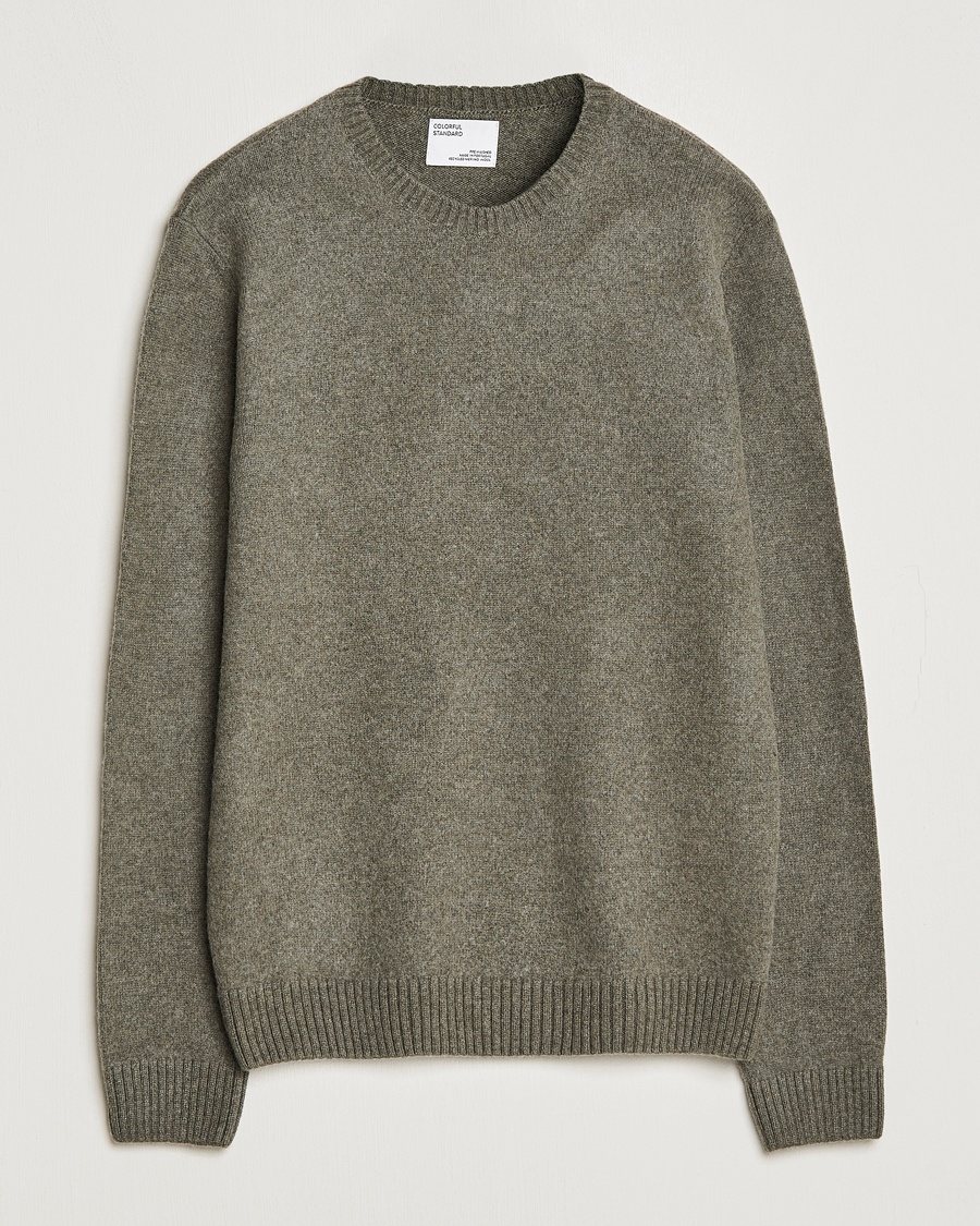 Colorful Standard Classic Merino Wool Crew Neck Dusty Olive – Verde