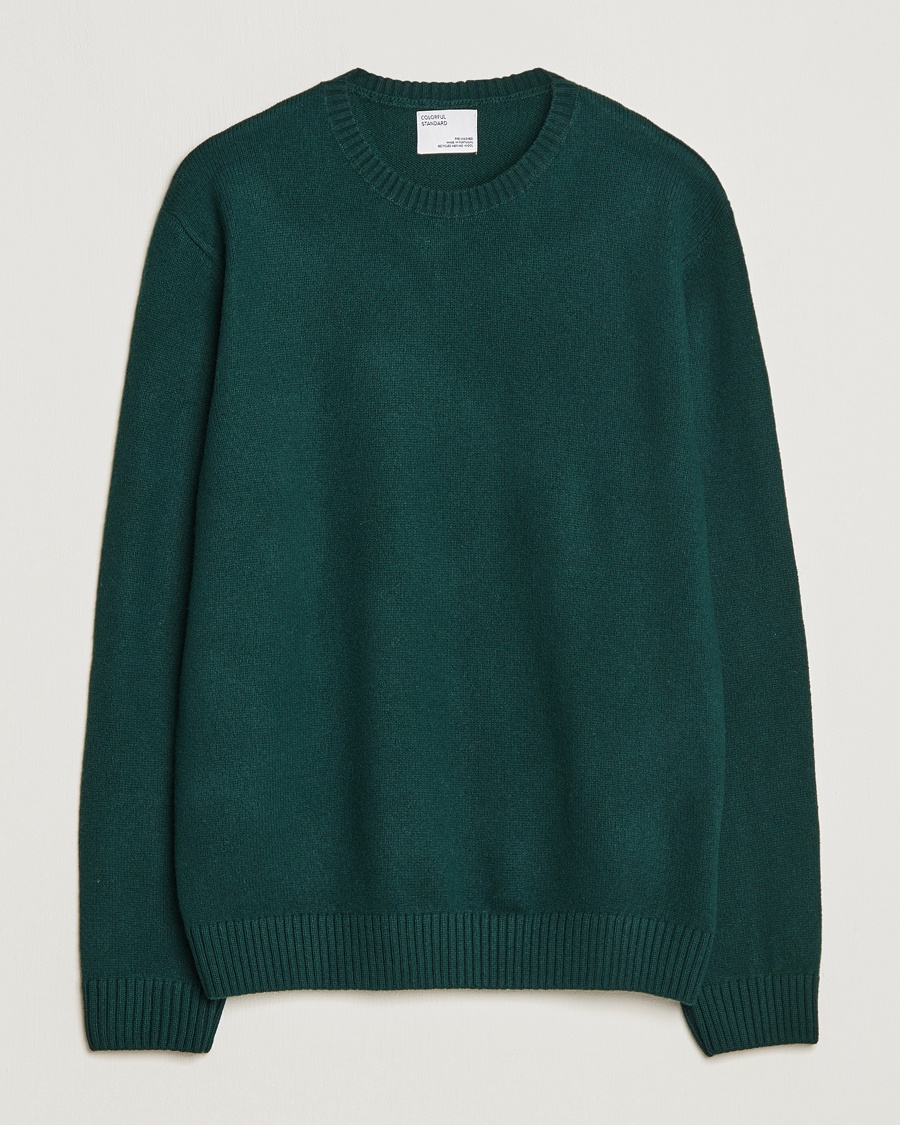 Colorful Standard Classic Merino Wool Crew Neck Emerald Green – Verde