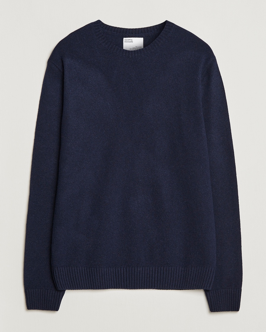 Colorful Standard Classic Merino Wool Crew Neck Navy Blue – Blu