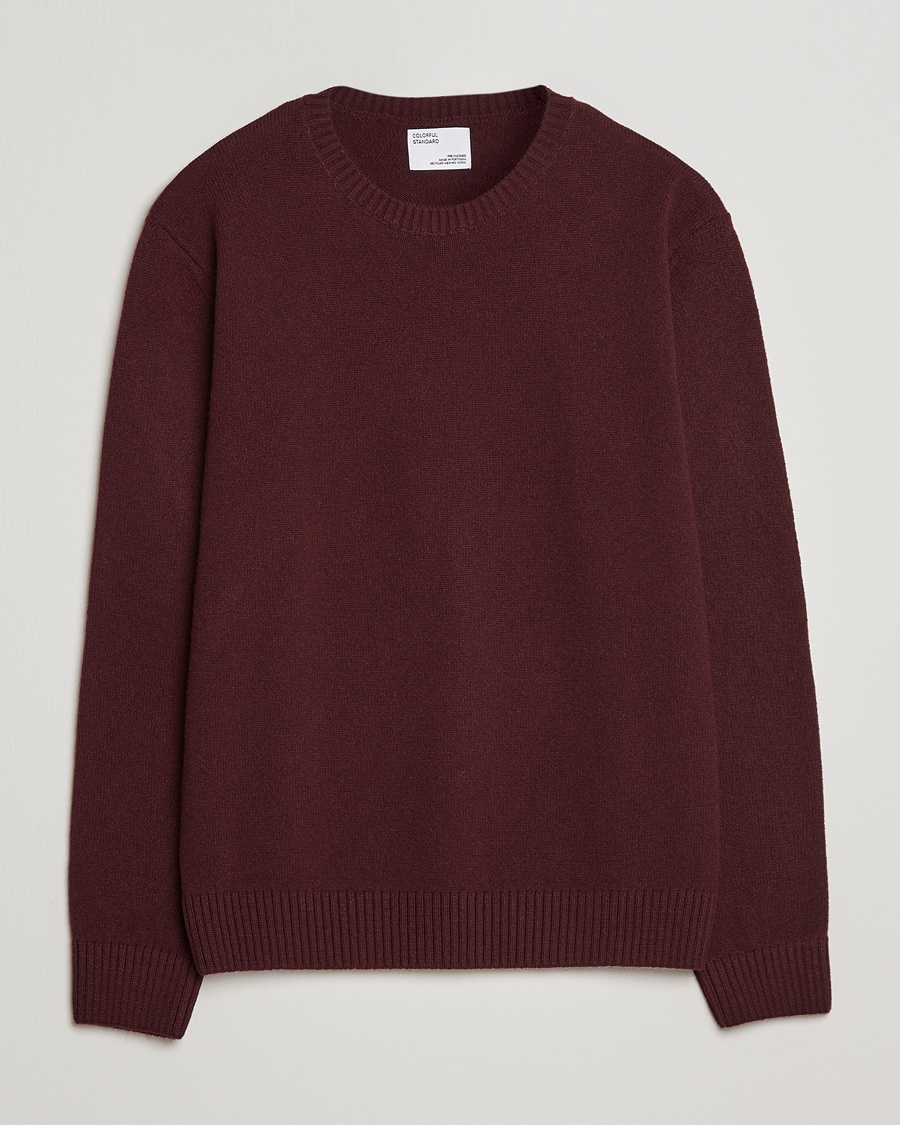 Colorful Standard Classic Merino Wool Crew Neck Oxblood Red – Rosso
