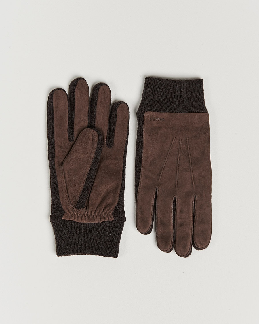 Hestra Geoffery Suede Wool Tricot Glove Espresso – Marrone