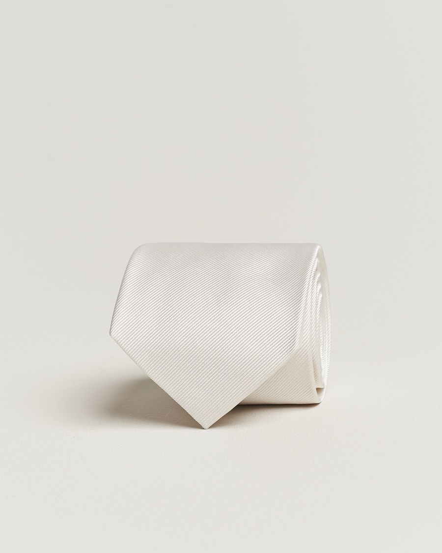 Amanda Christensen Plain Classic Tie 8 cm White – Bianco