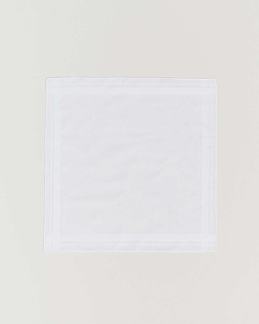 Amanda Christensen Cotton Pocket Square White – Bianco
