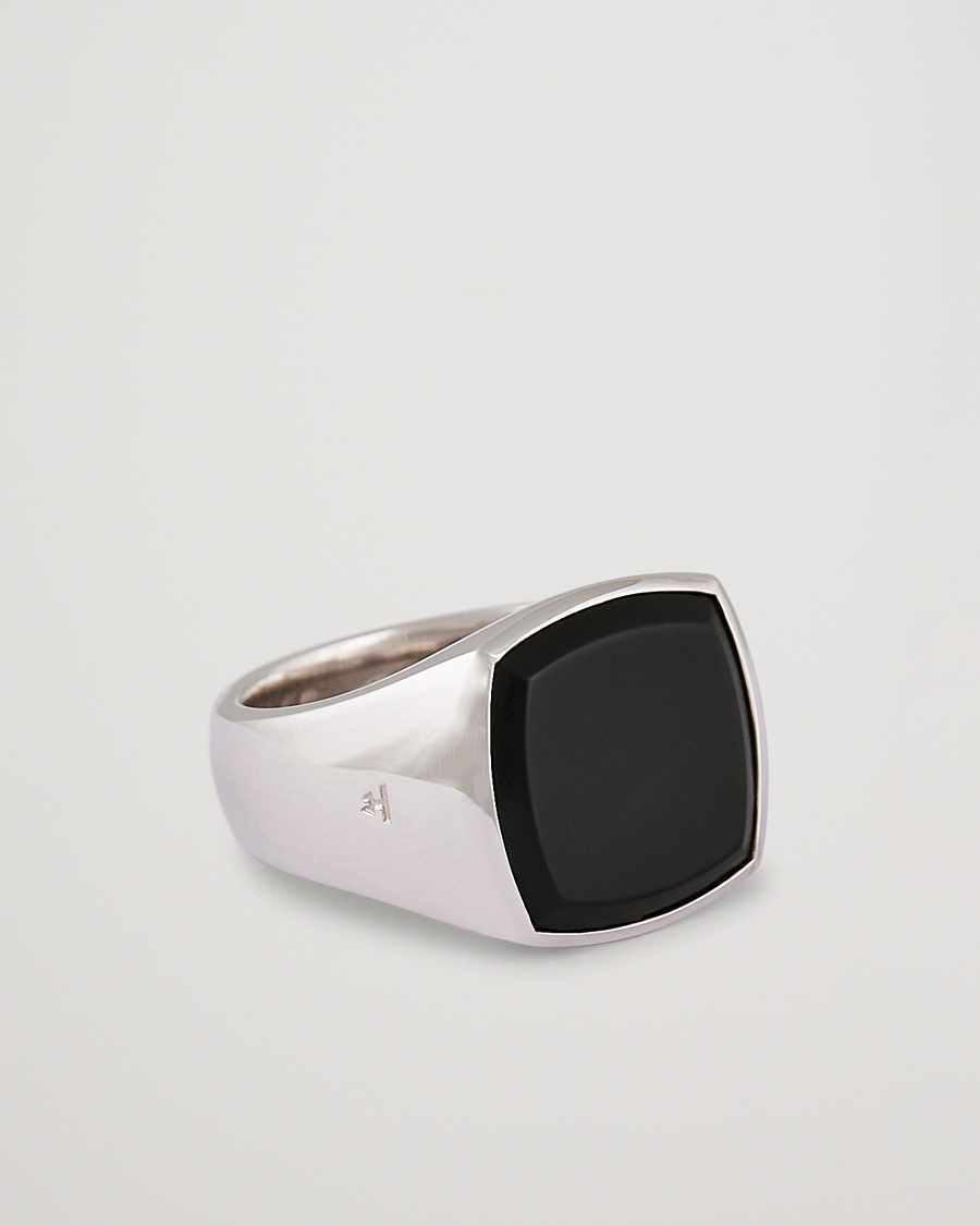 Tom Wood Cushion Black Onyx Ring Silver – Argento