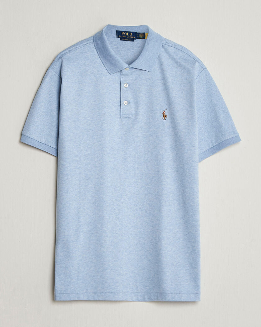 Polo Ralph Lauren Luxury Pima Cotton Polo Jamaica Heather – Blu