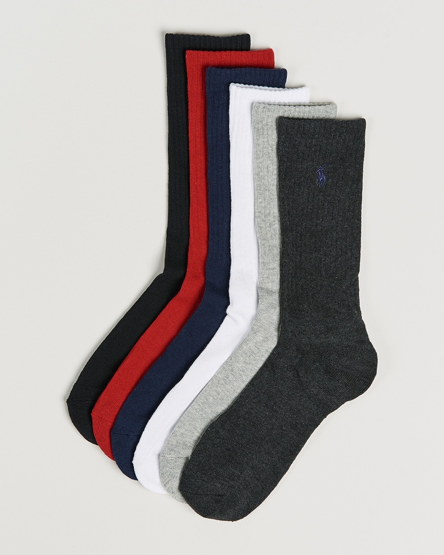 Polo Ralph Lauren6-Pack Cotton Crew SocksMulti – Bianco