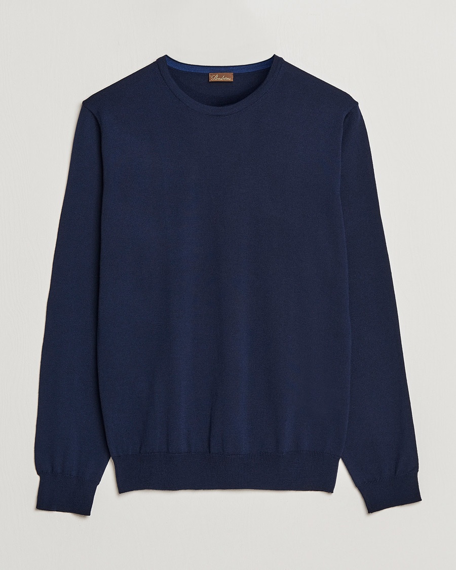 Stenströms Merino Crew Neck Navy – Blu