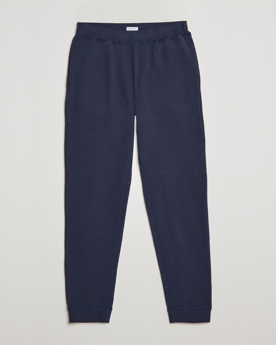 Sunspel Cotton Loopback Track Pants Navy – Blu