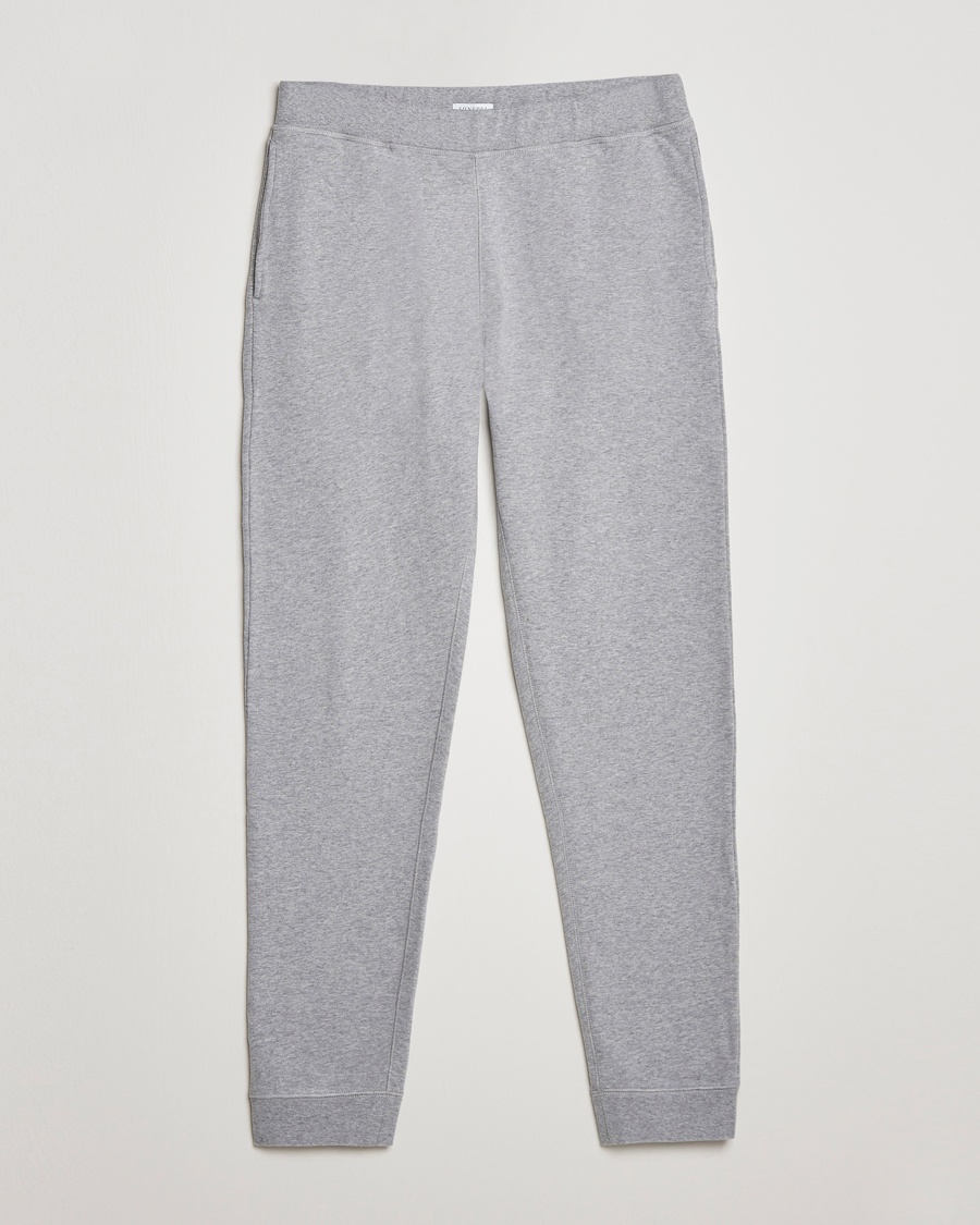 Sunspel Cotton Loopback Track Pants Grey Melange – Grigio