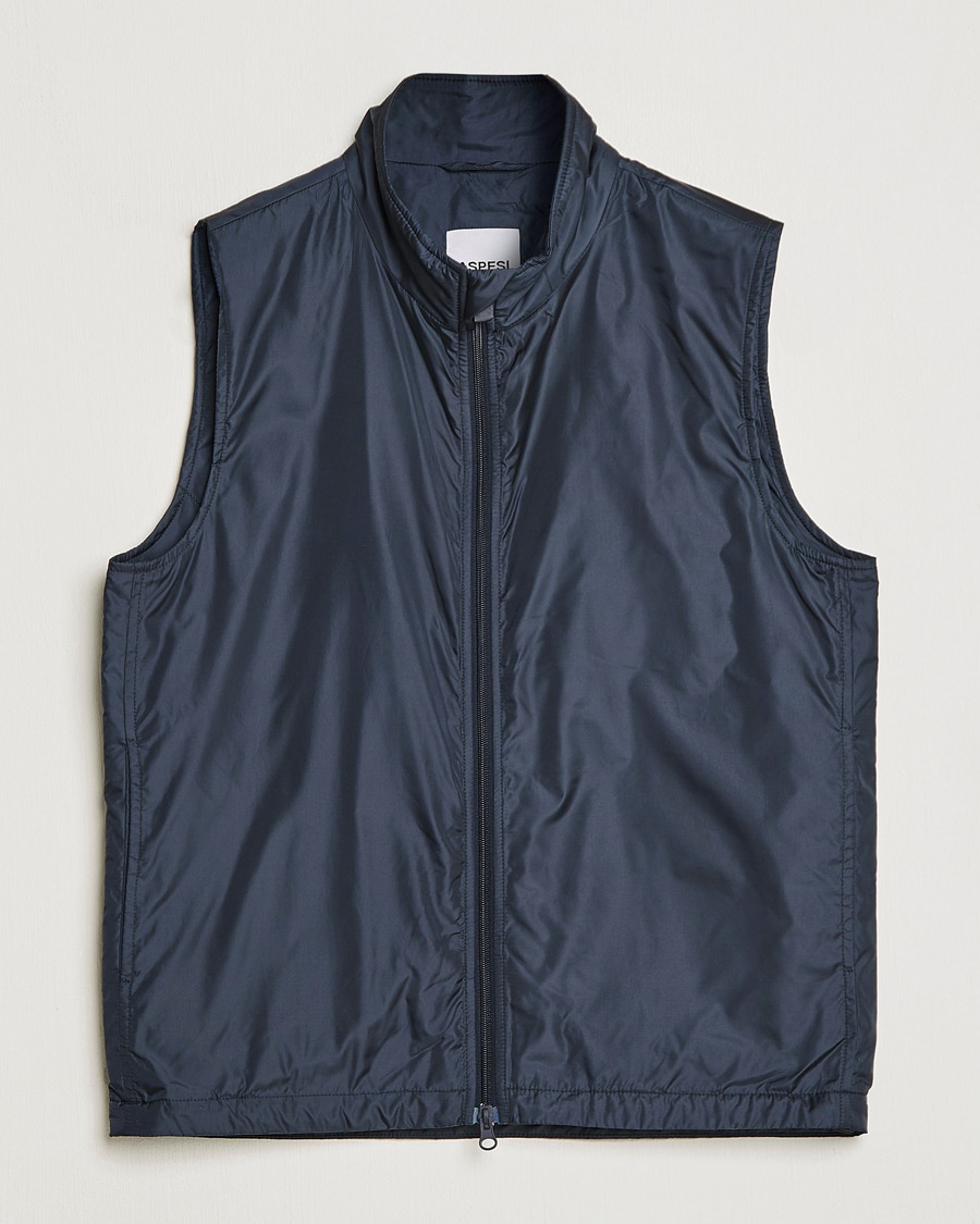 Aspesi Vernes Nylon Gilet Navy – Blu