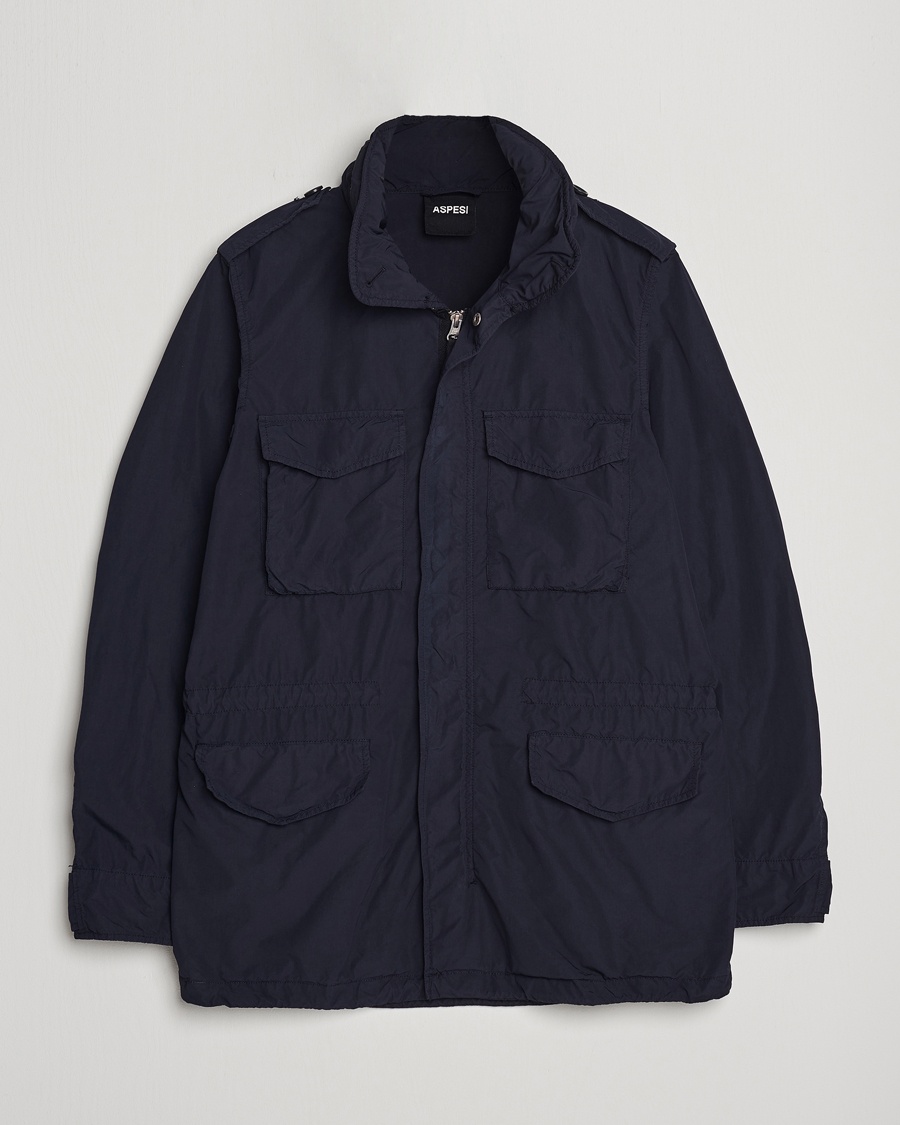 Aspesi Giubotto Garment Dyed Field Jacket Navy – Blu