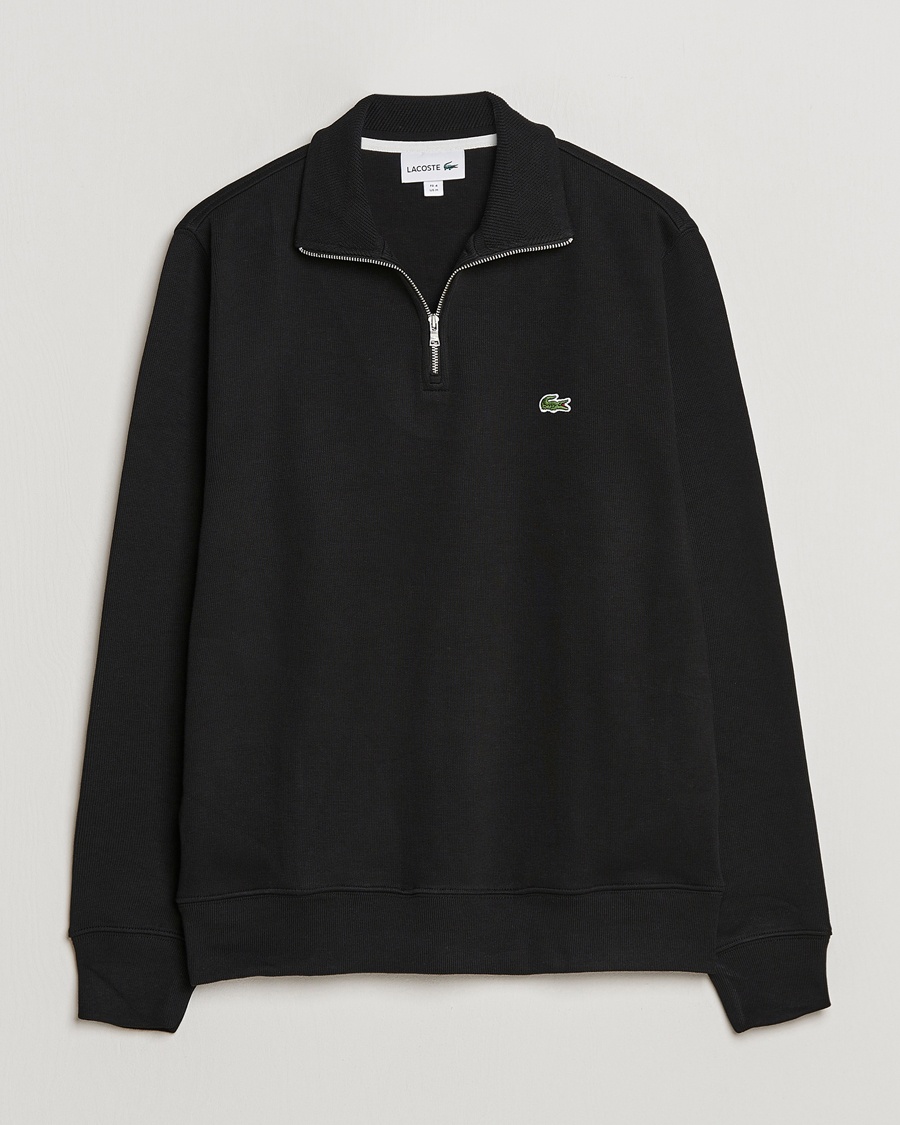 Lacoste Rib Interlock Half Zip Black – Nero