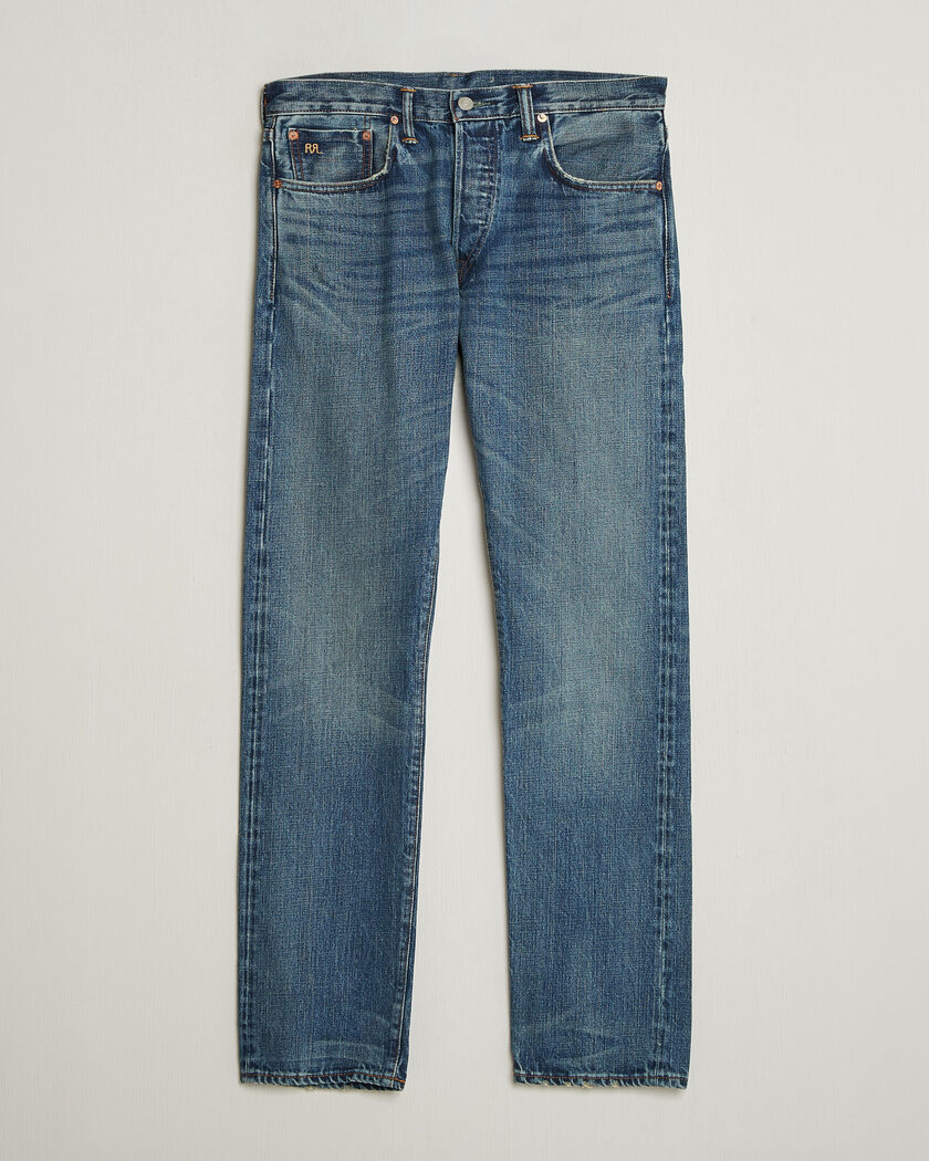 RRL Slim Fit Selvedge Denim Hillsview Wash – Blu