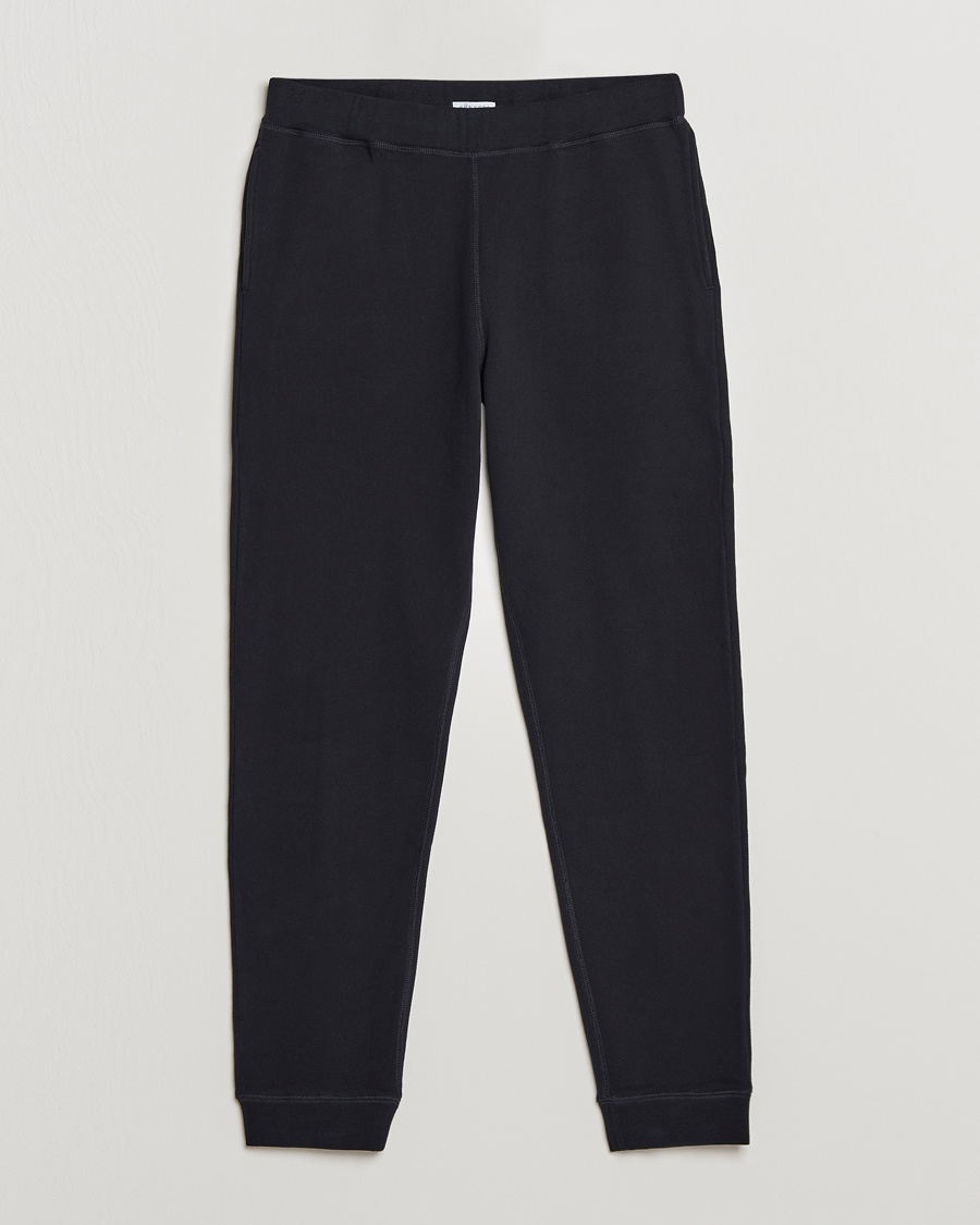 Sunspel Cotton Loopback Track Pants Black – Nero