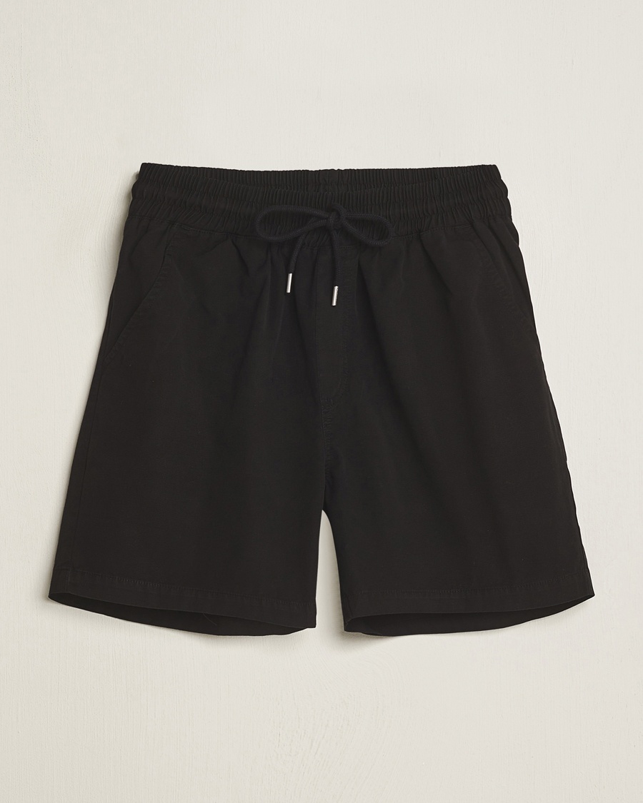 Colorful Standard Classic Organic Twill Drawstring Shorts Deep Black – Nero
