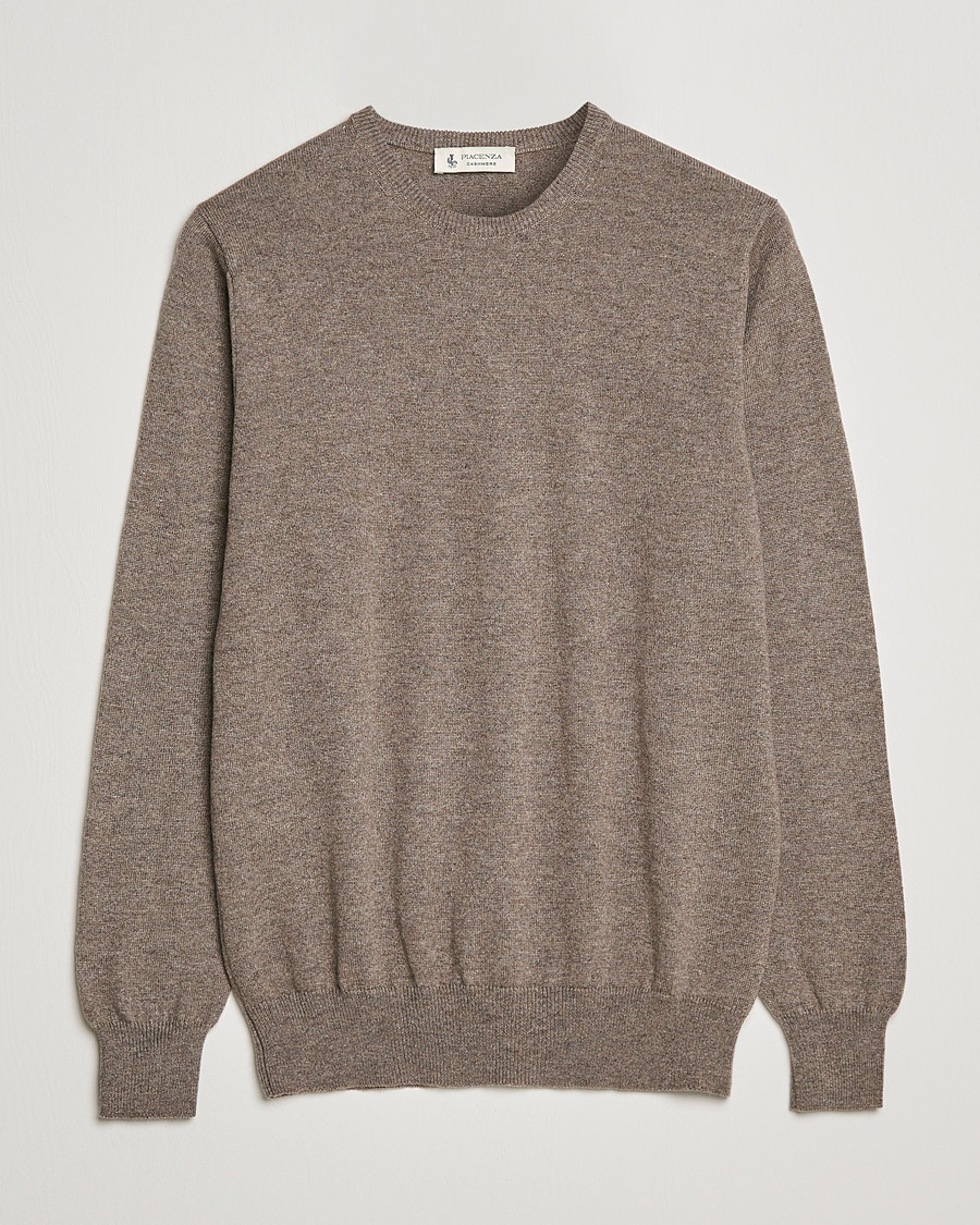 Piacenza Cashmere Cashmere Crew Neck Sweater Brown – Marrone