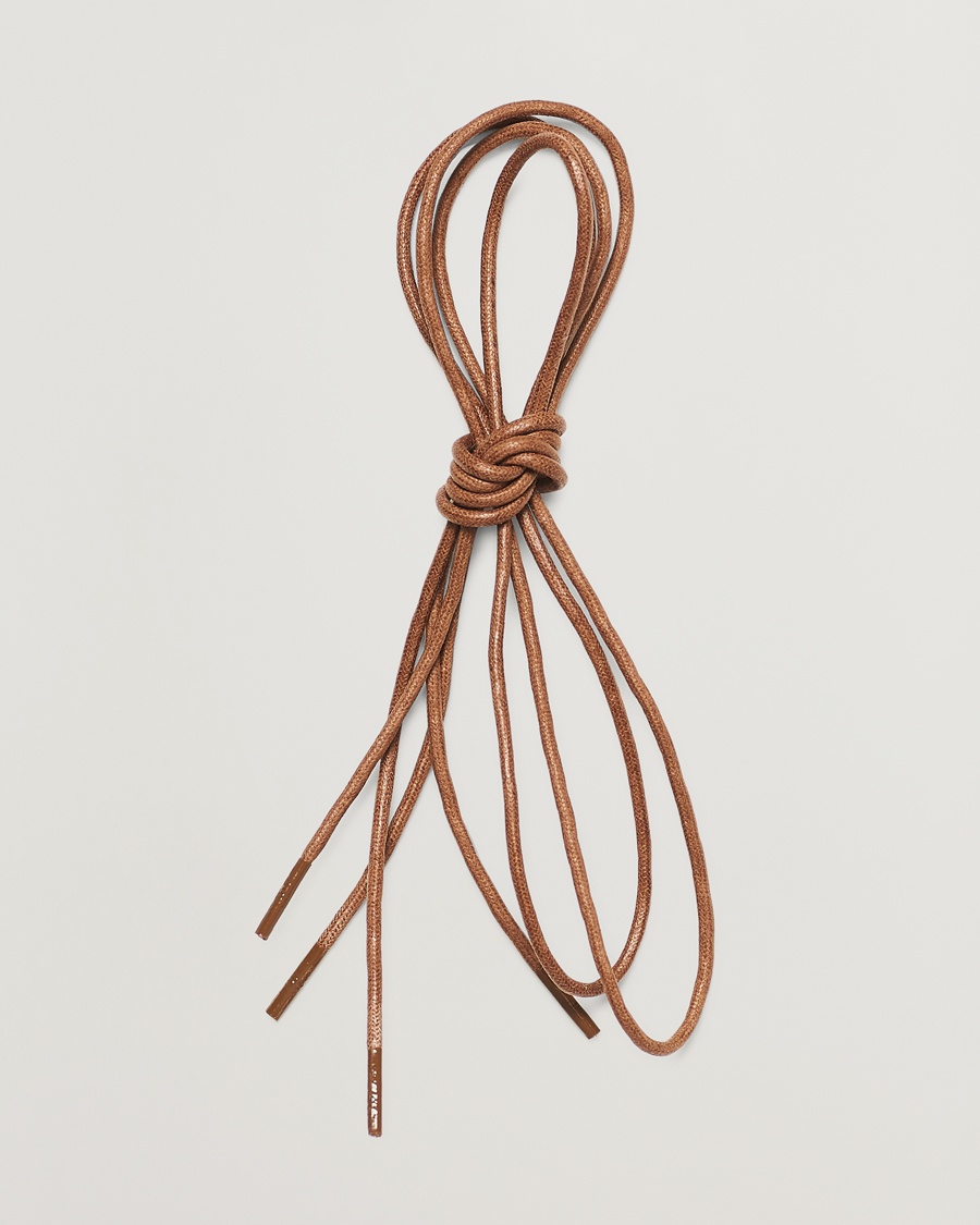 Saphir Medaille d'Or Shoe Laces Thin Waxed 75cm Tobacco – Marrone