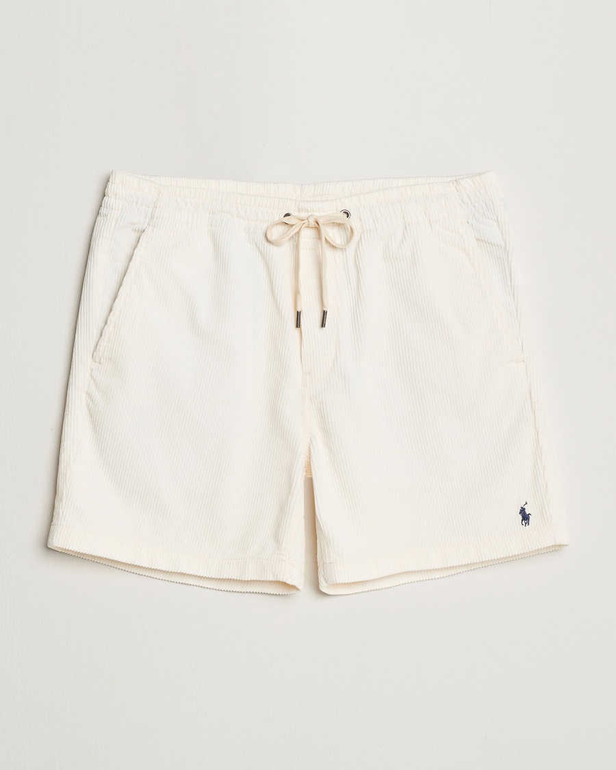 Polo Ralph Lauren Prepster Corduroy Drawstring Shorts Warm White – Bianco