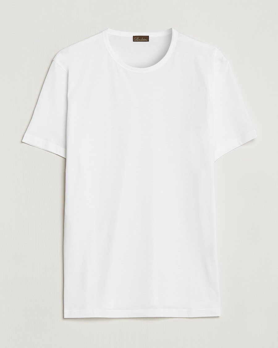 Stenströms Solid Cotton T-Shirt White – Bianco