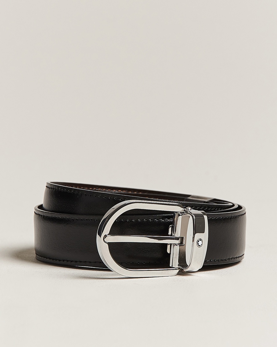Montblanc Reversible Horseshoe Buckle 30mm Belt Black/Brown – Marrone