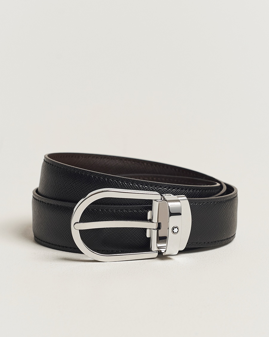 Montblanc Reversible Saffiano Leather 30mm Belt Black/Brown – Marrone