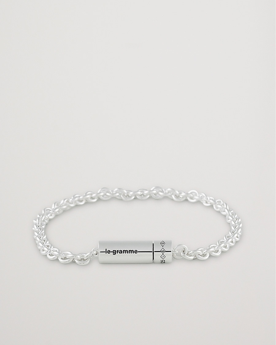 LE GRAMME Chain Cable Bracelet Sterling Silver 11g – Argento