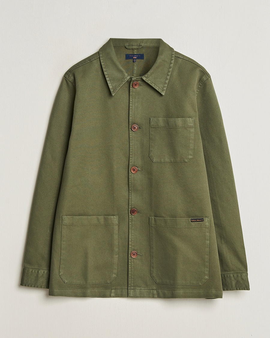 Nudie Jeans Barney Worker Overshirt Olive – Verde