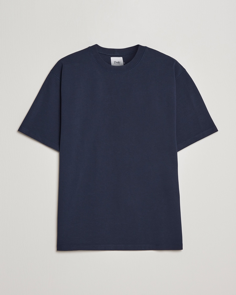 Drake's Short Sleeve Hiking T-Shirt Navy – Blu