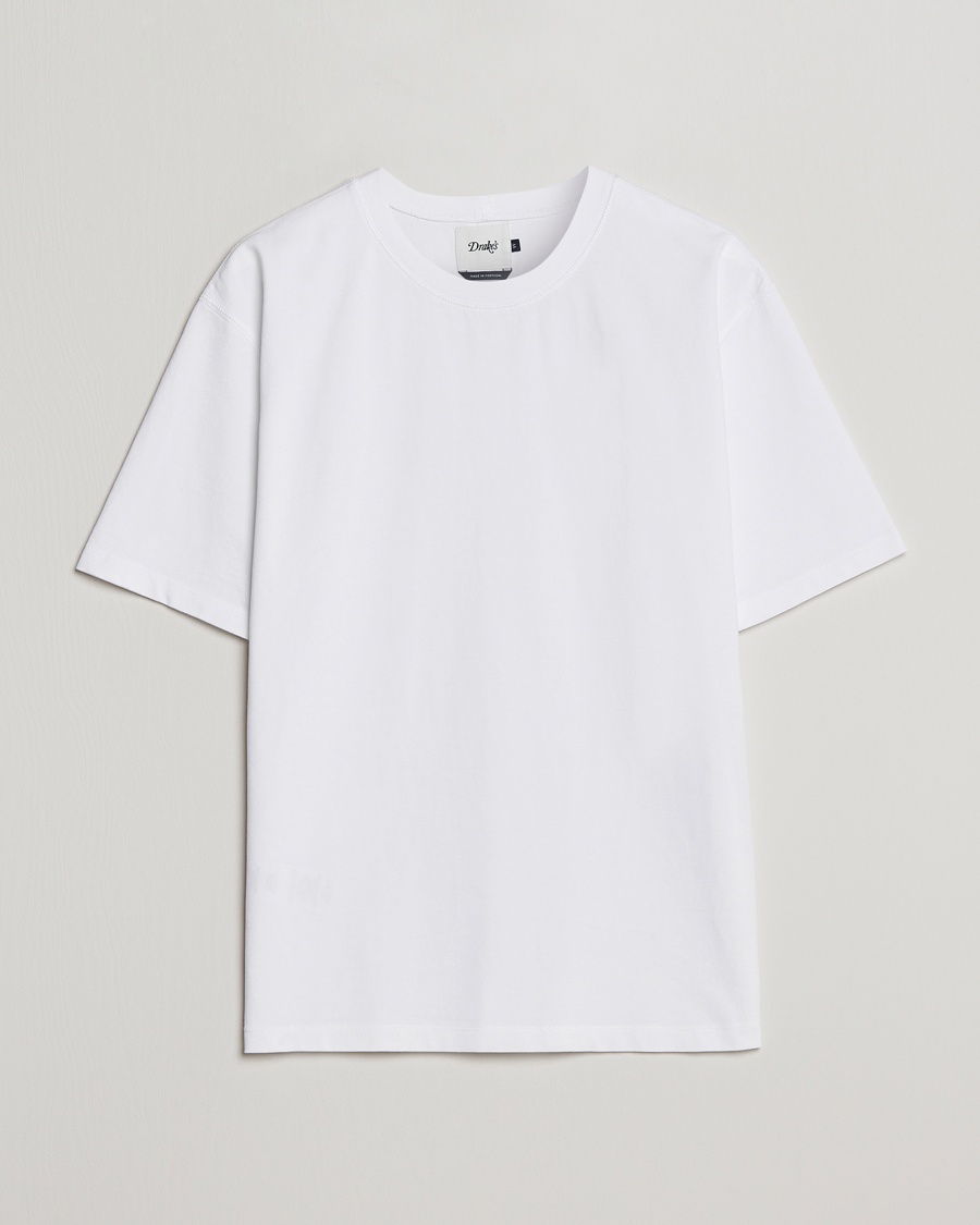 Drake's Short Sleeve Hiking T-Shirt White – Bianco