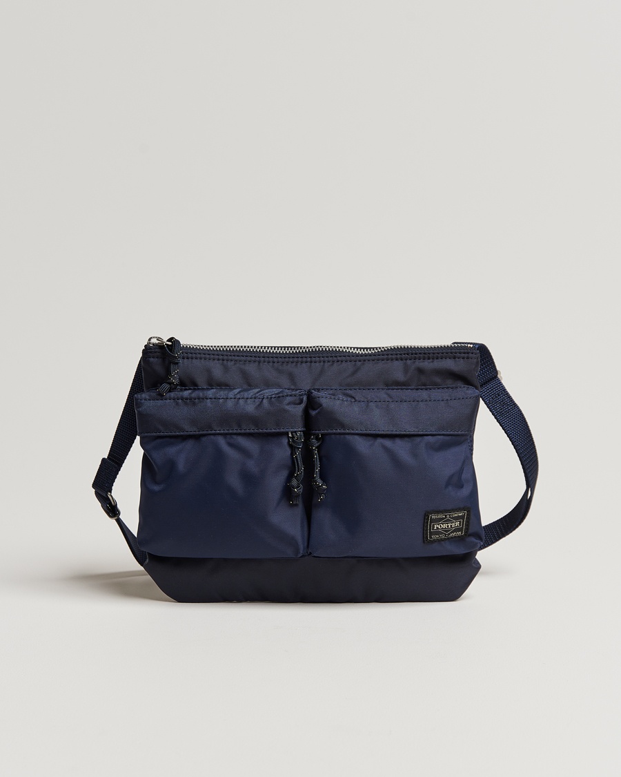 Porter-Yoshida & Co. Force Small Shoulder Bag Navy Blue – Blu
