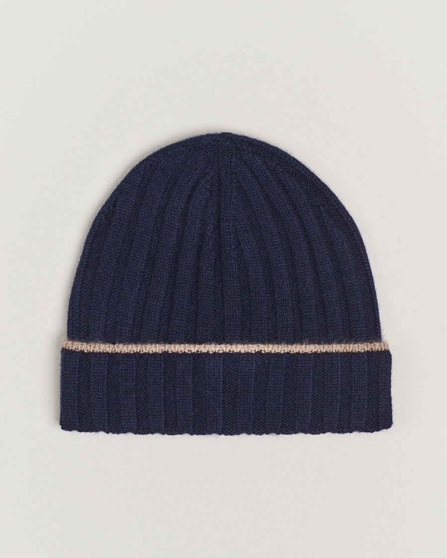 Brunello Cucinelli Cashmere Beanie Navy – Blu