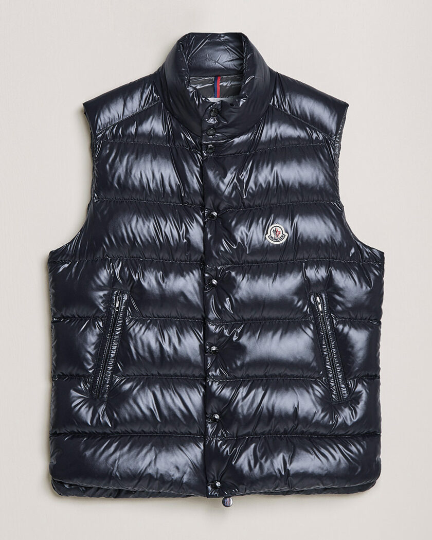 Moncler Tibb Down Vest Navy – Blu